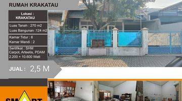 tampak depan jual rumah krakatau tengah kota