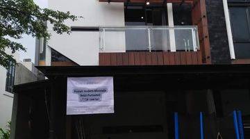 tampak depan dijual rumah hook ciputat timur