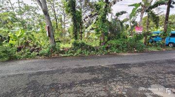 tampak depan tanah kosong pinggir jalan utama