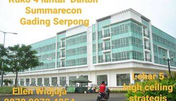 Ruko 4 Lantai Hadap Jalan Dalton Gading Serpong Sangat Strategis 
