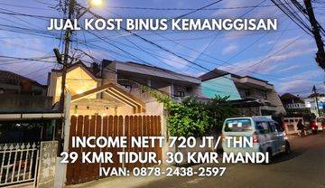 Dijual Cepat Rumah Kost Binus Kemanggisan Kebon Jeruk Jakarta Barat