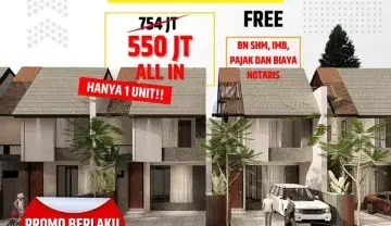Promo Hunian Baru 2 Lantai Murah Meriah Jalan Ciwaruga