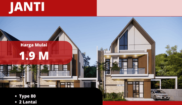 Rumah 2 Lantai Baru SHM di Jalan Solo, Sleman Dekat Fly Over Janti