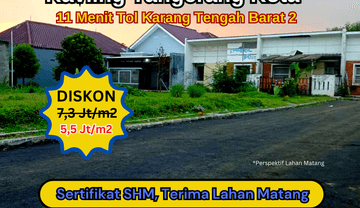 Tanah Tangerang Kota 11 Menit Tol Karang Tengah Terima SHM