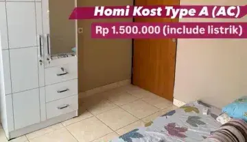 KOS PUTRI MAHASISWA/PEKERJA AC - HOMI KOST