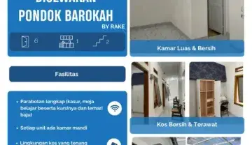 Kosan disewakan lokasi strategis bangunan baru siap huni