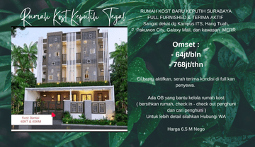 Kost 40 Kamar Its di Dekat Bumi Marina Emas, Surabaya SHM