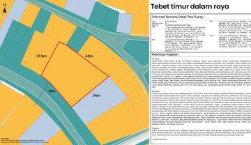 Kavling di Tebet Timur Luas 1034m2, Lebar Jalan 3 Mobil Luas, Bagus Untuk Investasi, Hub 0813 1838 1838.