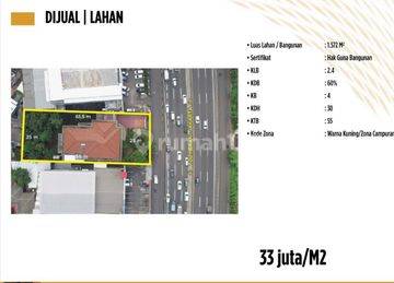 Tanah Luas 1572 M2 Bonus Rumah. Jl. Arjuna Tomang, Jakarta Barat