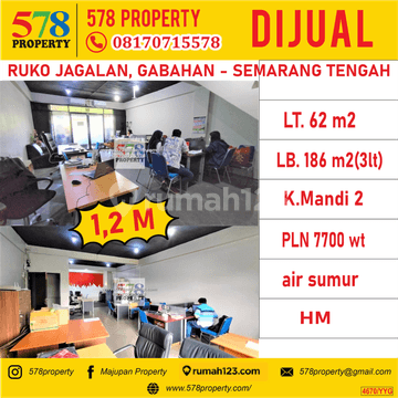 Ruko 3 Lantai Tengah Kota Di Jagalan, Gabahan Semarang Tengah