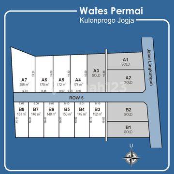 Tanah SHM 149 M², Jl. Wates, 1 Jt An M 