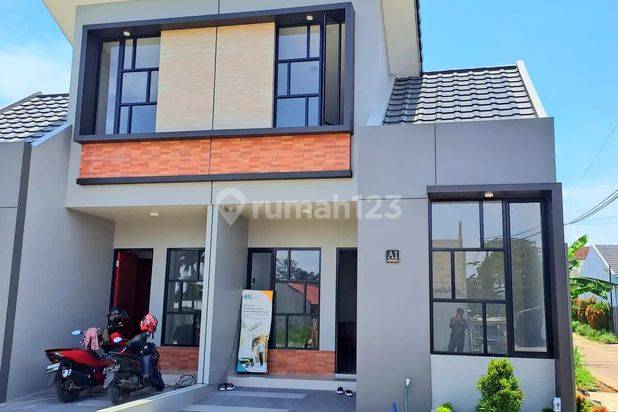 Rumah Satu lantai pondasi cakar ayam di vila pamulang free kanopi