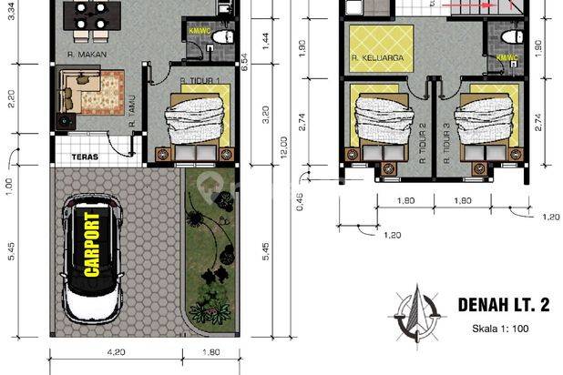 Rumah 2 Lantai dekat Kampus UMS Hanya 400 juta an