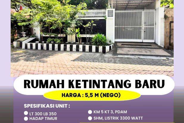 Dijual Rumah Ketintang Baru Surabaya