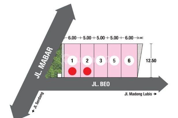 Jual Rumah New Project jalan Beo - Madong Lubis Medan