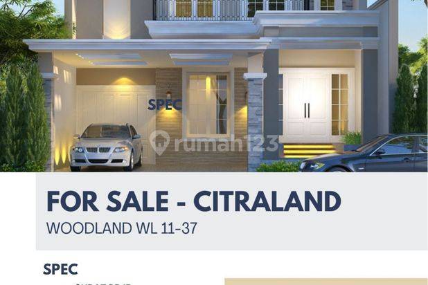 Di Jual Rumah Minimalis New Gress Citraland Woodland