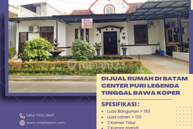 Dijual Rumah Di Batam Center Puri Legenda Tinggal Bawa Koper