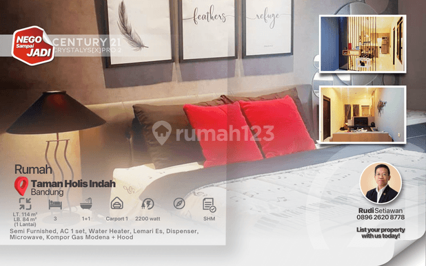 Rumah 1 Lantai Nego Sampai Jadi Bagus Semi Furnished di Taman Holis Indah, Bandung
