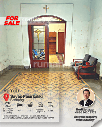 Rumah Strategis Pusat Kota Untuk Cafe di Sayap Pasir Kaliki, Bandung