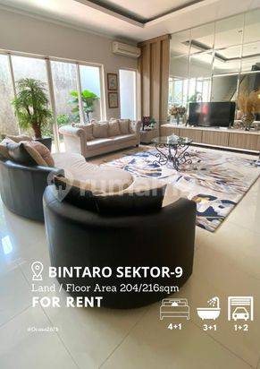 Rumah Strategis Area Bintaro Sektor 9 Full Furnished 