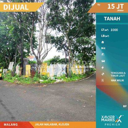 C067 Dijual Tanah Sangat Strategis,kawasan Emas Di Pusat Kota Malang