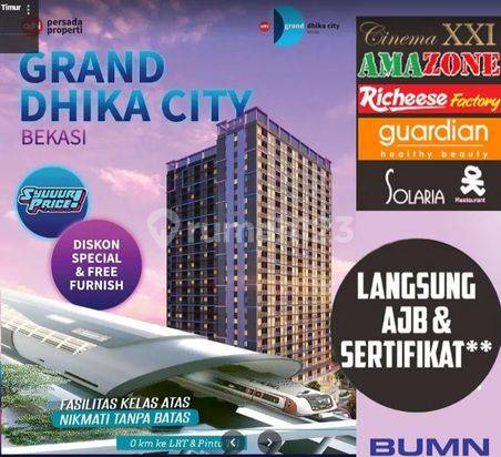 Dijual cepat Apartemen studio paling murah harga BU