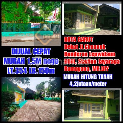 Di jual cepat Rumah murah kota Garut dkt Cimanuk siap huni jarang ada,tanah luas 354 m..Hitung tanah saja,Murah
