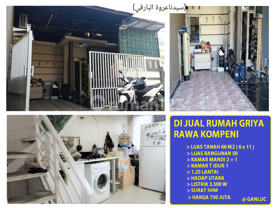 Rumah Bagus SHM di Griya Rawa Kompeni Kamal, Jakarta Utara