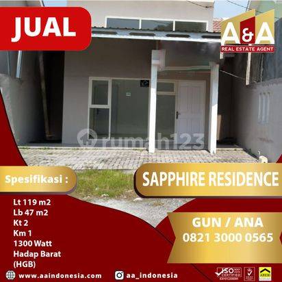 Rumah Bagus Unfurnished HGB di Sapphire Residence, Sidoarjo