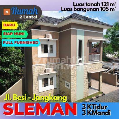 Rumah Jogja 2 Lantai Baru Siap Huni Full Furnished Lt 121 M2. Shm