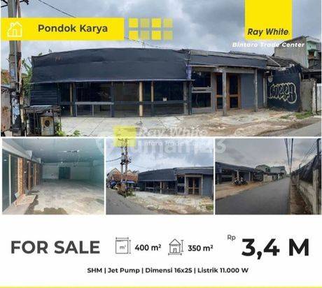 Ruang usaha di pinggir jalan Pondok Karya, Pondok aren