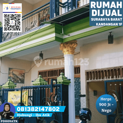 Rumah 2 Lantai di Jalan Kandangan Gang 1f Surabaya Barat