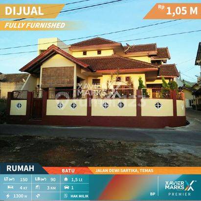 Rumah Turun Harga di Jalan Dewi Sartika,temas Batu Malang