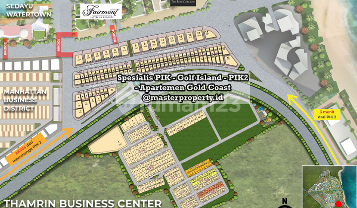 For Sale PIK 2 Bukit Villa Beach Plot 12x30, Can Be Combined or Separate Units