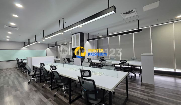 Disewakan Office Gold Coast PIK, 218m2, Sudah Renov, Semin Furnished