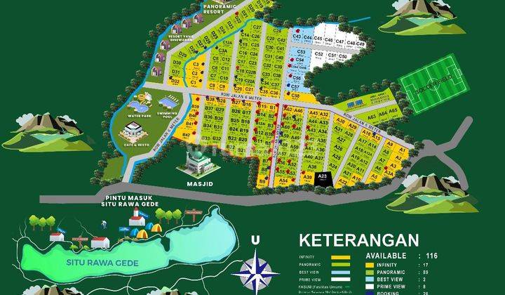 Dijual Tanah Kavling Di Puncak Bogor Sudah SHM Dengan View Danau Dan Pegunungan Mewah di Ketinggian 1000 Mdpl Puncak 2 Bogor 2