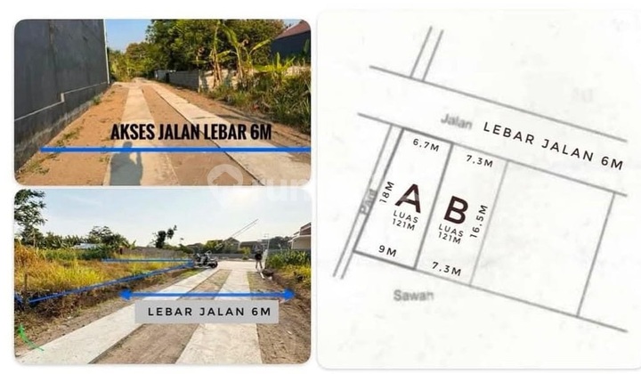 Large 121m² Cheap Land Suitable for Residential/Boarding House Area Palagan Km 9.5 Near Hyatt & Mataram City Apartments