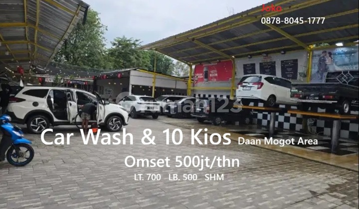 Tempat Usaha Car Wash dan 10 Kios area Jl. Daan Mogot, Jakarta Barat 