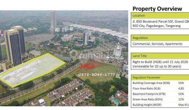 Premium Commercial land at Jl. BSD Grand Boulevard, BSD Serpong 2