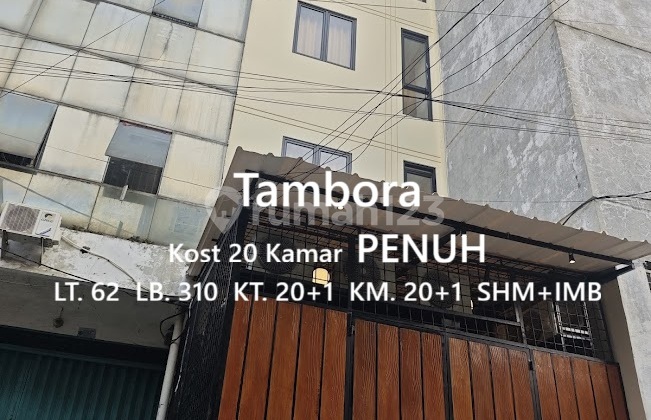 Kost Baru 20 Kamar Penuh Roi 10 Sd 11 Persen Area Tambora, Jakarta Barat