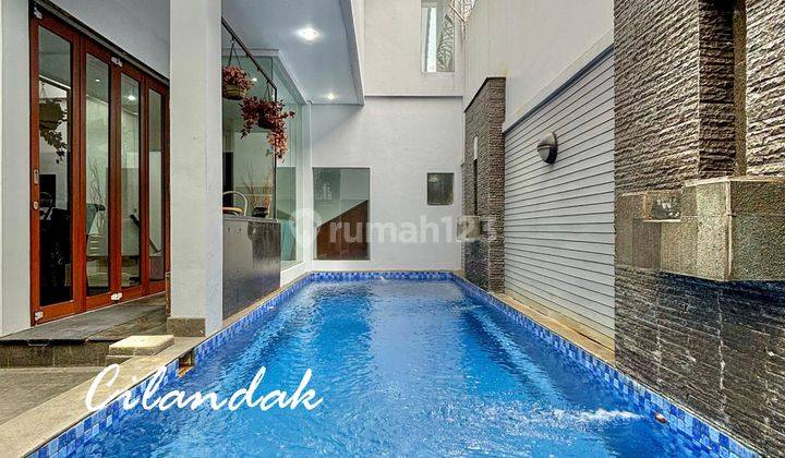 Rumah Mewah Design Tropis Modern Ada Pool Samping Citos, Cilandak 1