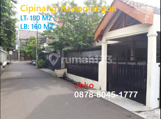 JUAL RUGI Rumah dkt RS Persahabatan, Rawamangun, Pulogadung