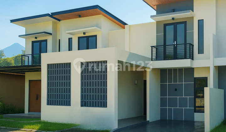 Modern Minimalist 2-Story House in Malang City. Free VAT, Deed of Sale, Fence & Canopy. Comfortable & Safe Location for Families. 2