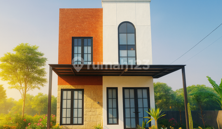 Rumah 2 Lantai Neo Classic Modern Di Kota Malang - Desain Elegan, Free Pajak All In + Kanopi, View Pegunungan Sejuk