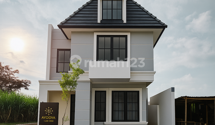 Rumah 2 Lantai Bergaya Eropa Modern Siap Huni
