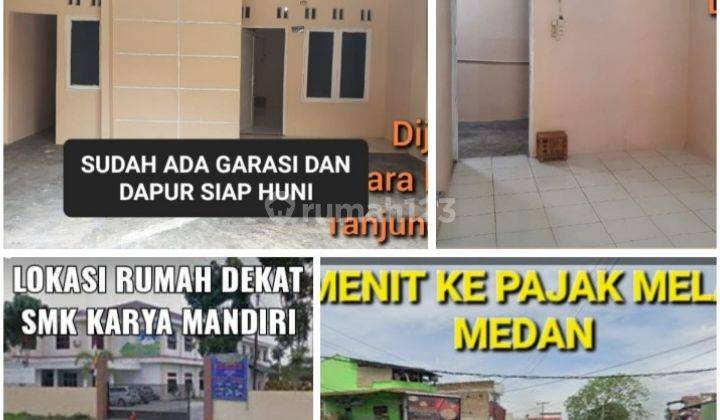 Dijual rumah subsidi berdapur dan garasi daerah tanjung selamat 5 menit ke pajak melati medan 1