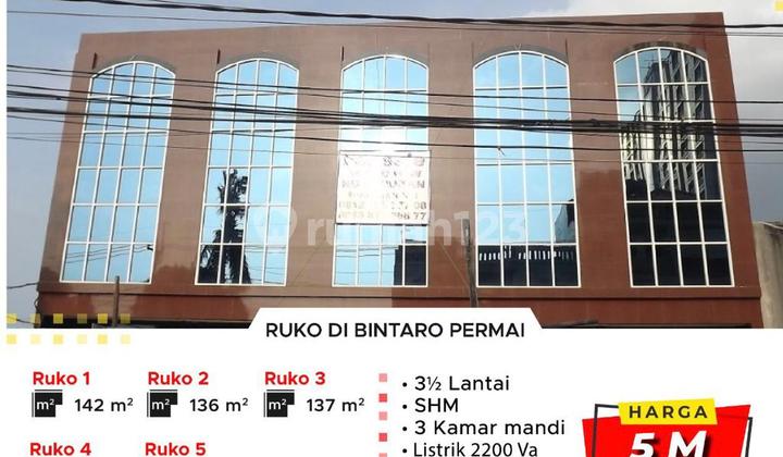 Ruko Gandeng Brand New di Bintaro Permai Raya, Jakarta Selatan 