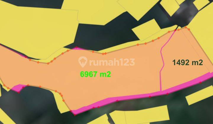 Tanah SHM Depan Pabrik Aqua, Kolam Renang Mangli Wonosobo, Pecahan Luas 6.967 M2 2