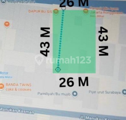 Harga Dibawah Pasaran.tanah Nol Jalan Raya Kembar Manukan 2