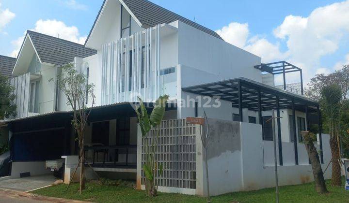 Rumah modern hook hoek Discovery Bintaro kolam renang view bagus (13145) 1